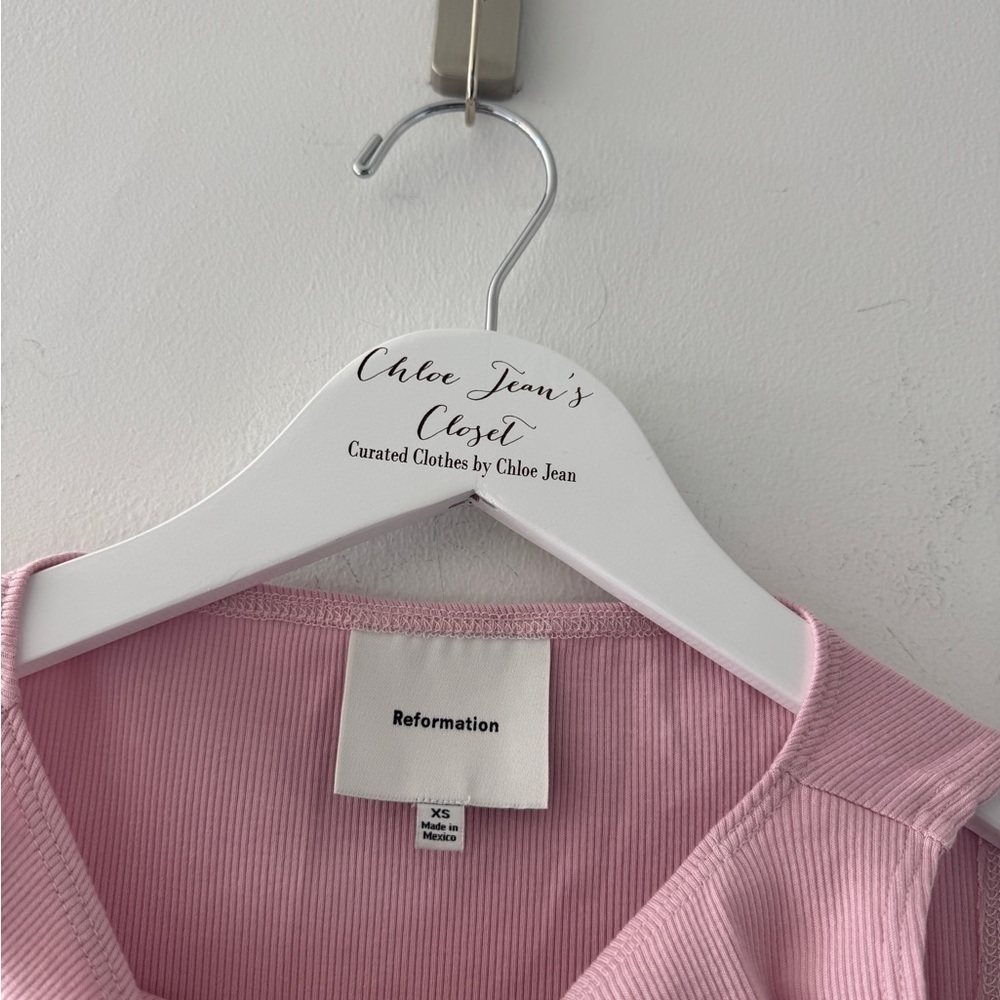 REFORMATION Hudson Knit Pink Tank XS - Picture 3 of 4
